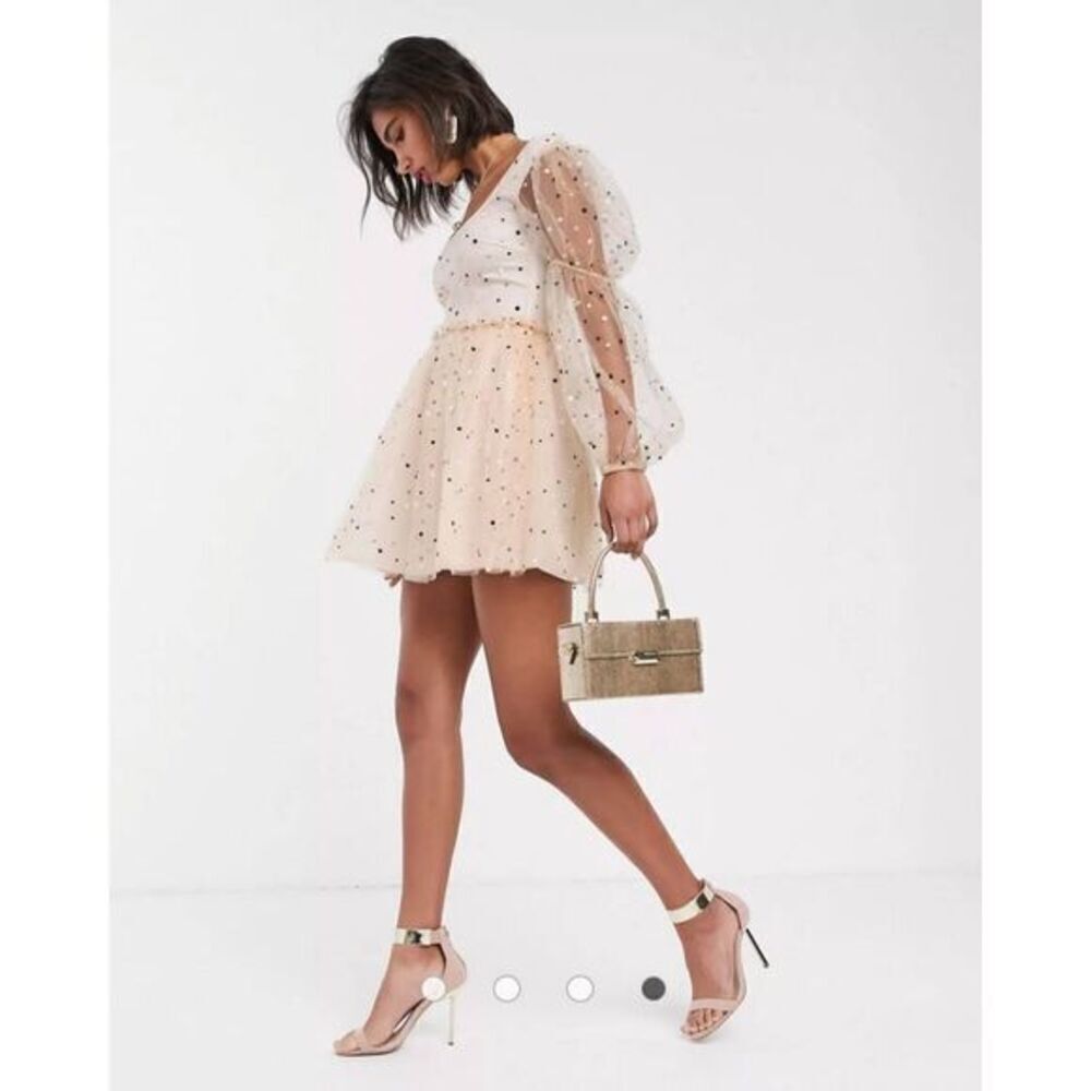 Revolve Atoir miss polly spot mesh mini dress